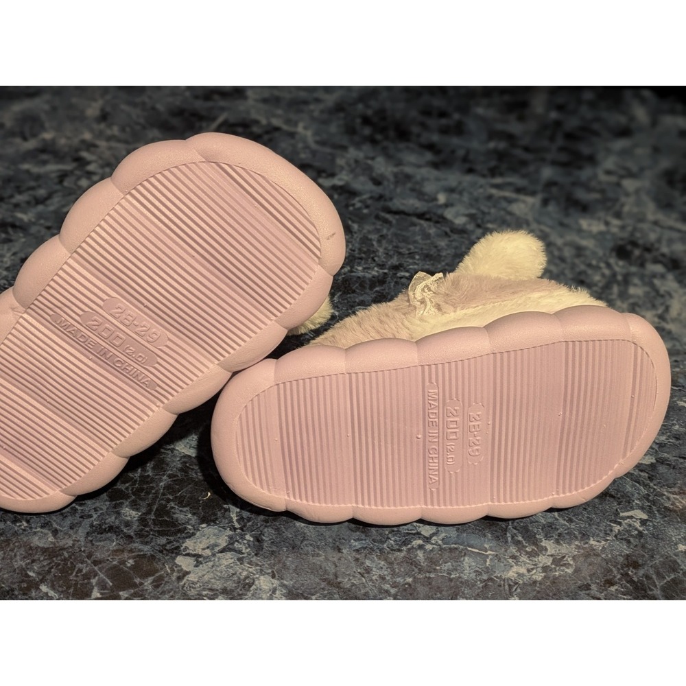 Kids Cute Bunny Slippers Extra Soft Purple Pink White size28-29 EU 10-11 US - Picture 6 of 6